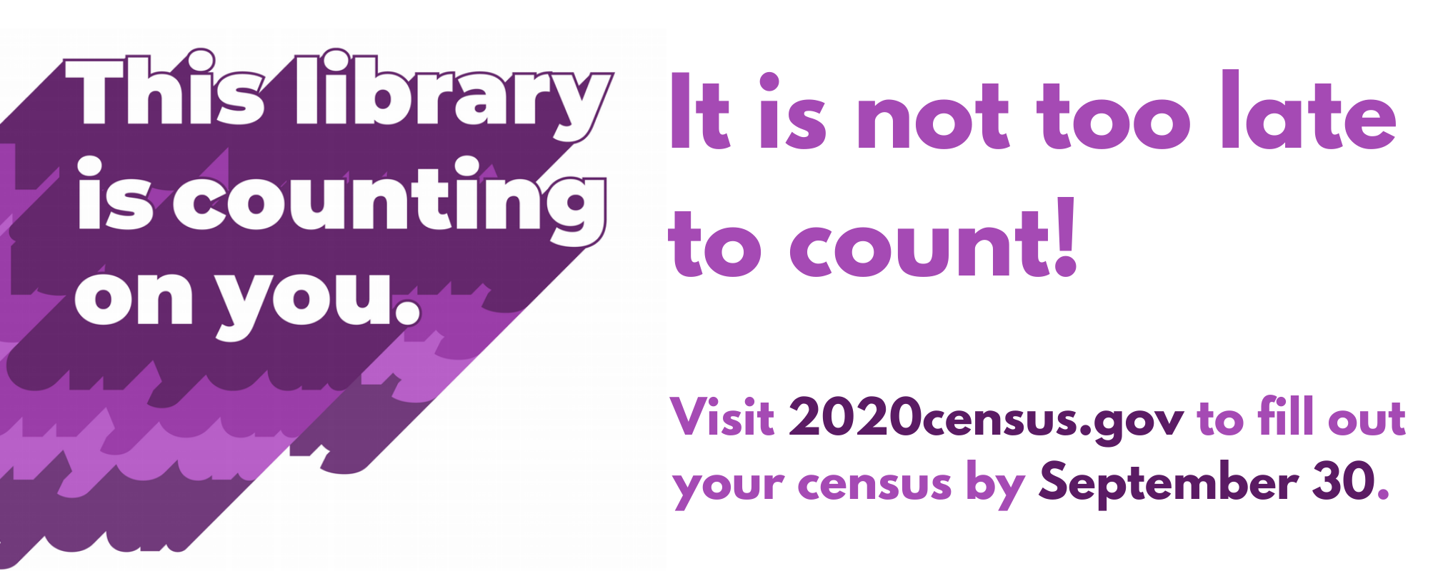 Libraries are counting on you to complete the 2020 Census!